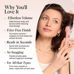 Kitsch Thermal Brush in hand ready for salon-like styling at home.