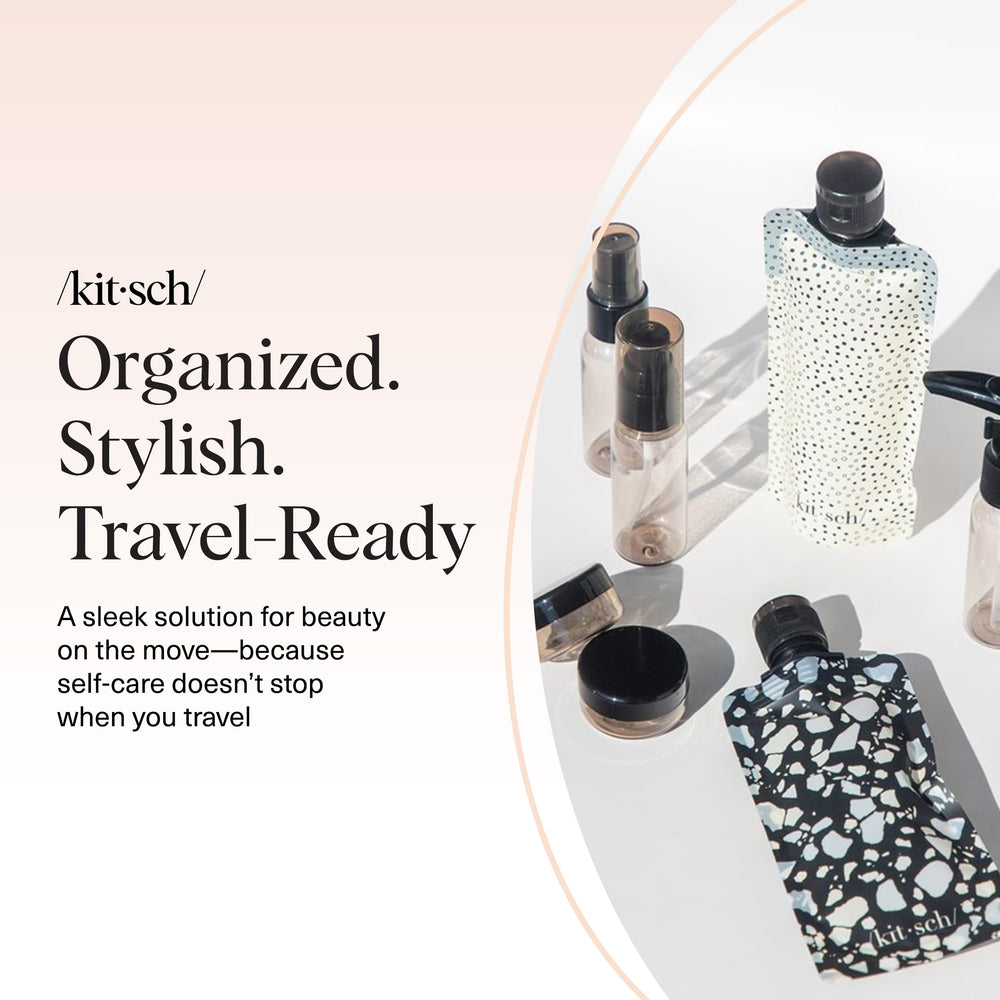 Kitsch travel pouch keeps bottles organized and accessible