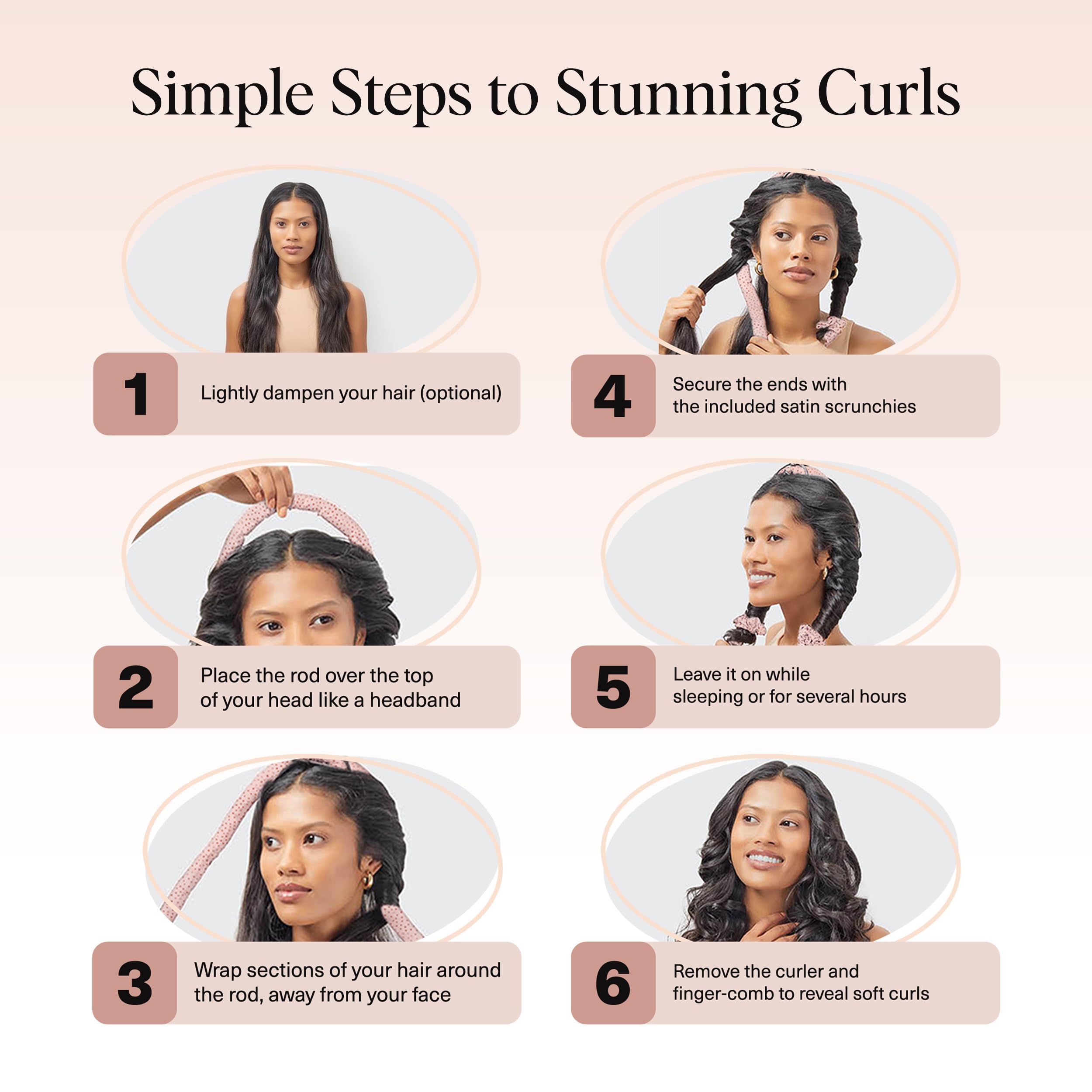 Kitsch travel-friendly heatless curler compact for on-the-go styling