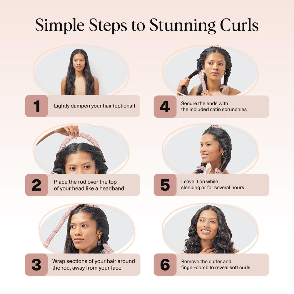 Kitsch travel-friendly heatless curler compact for on-the-go styling