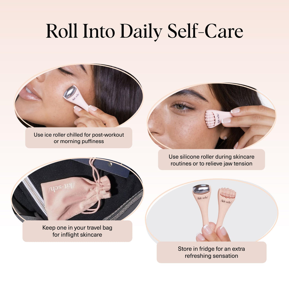 Kitsch travel-compact mini roller fits in purses for on-the-go routines