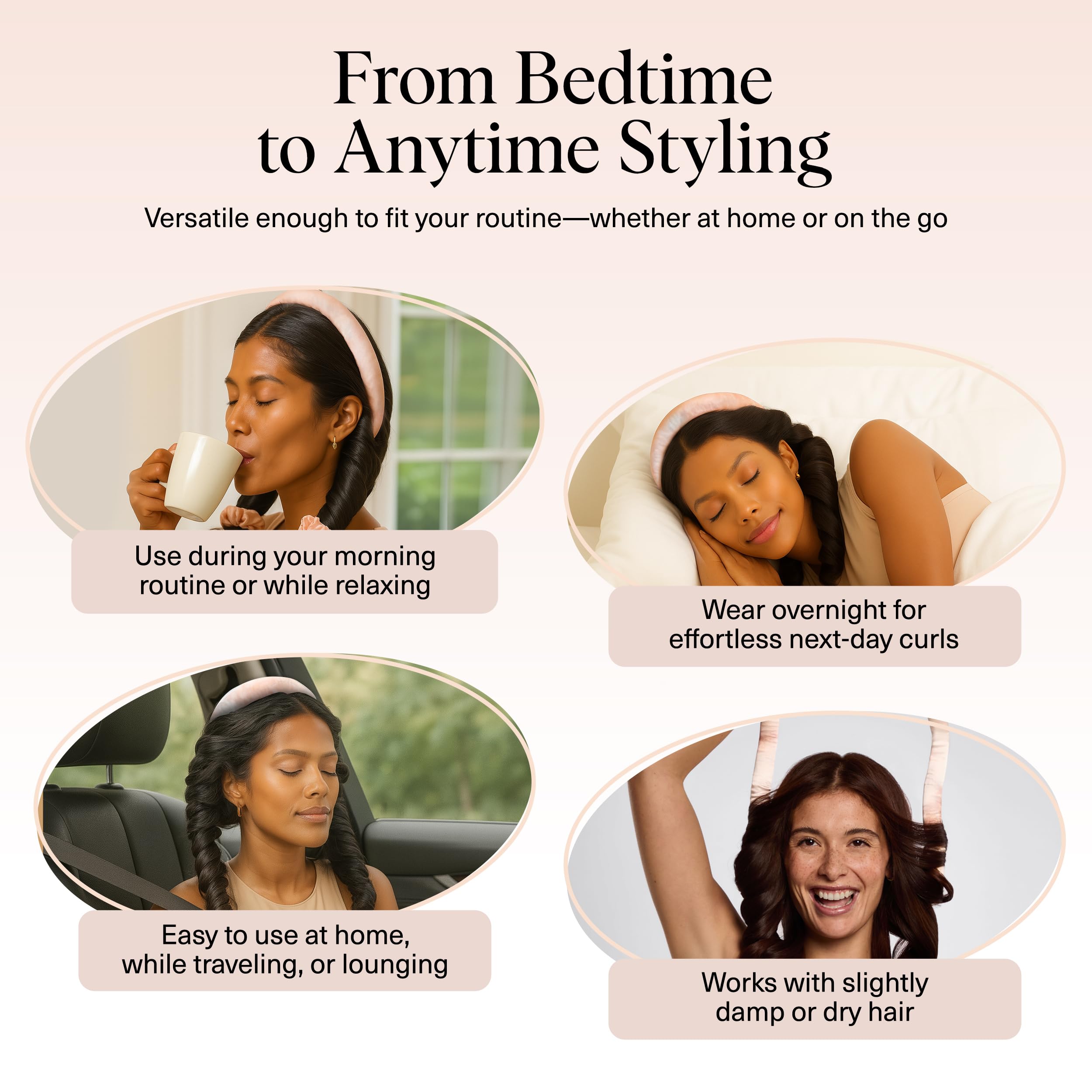 Kitsch travel-ready heatless curlers for on-the-go styling without heat