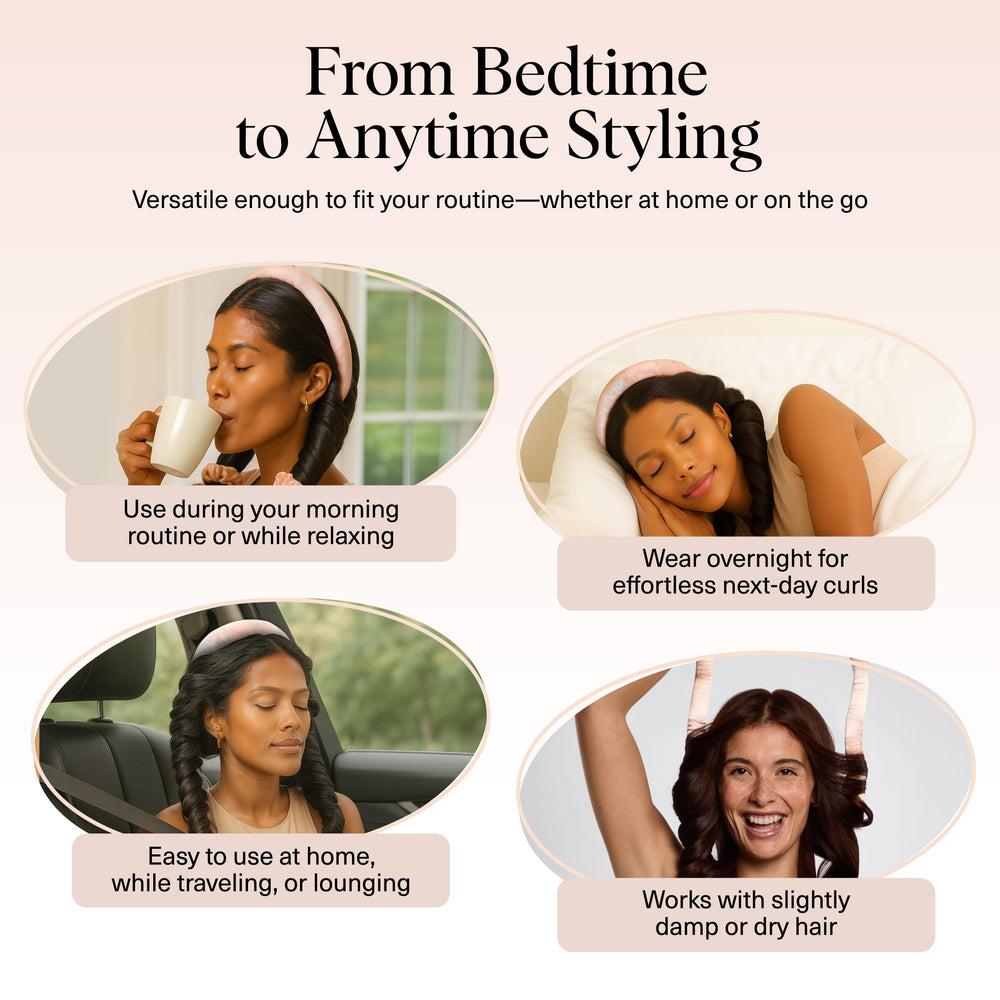 Kitsch travel-ready heatless curlers for on-the-go styling without heat