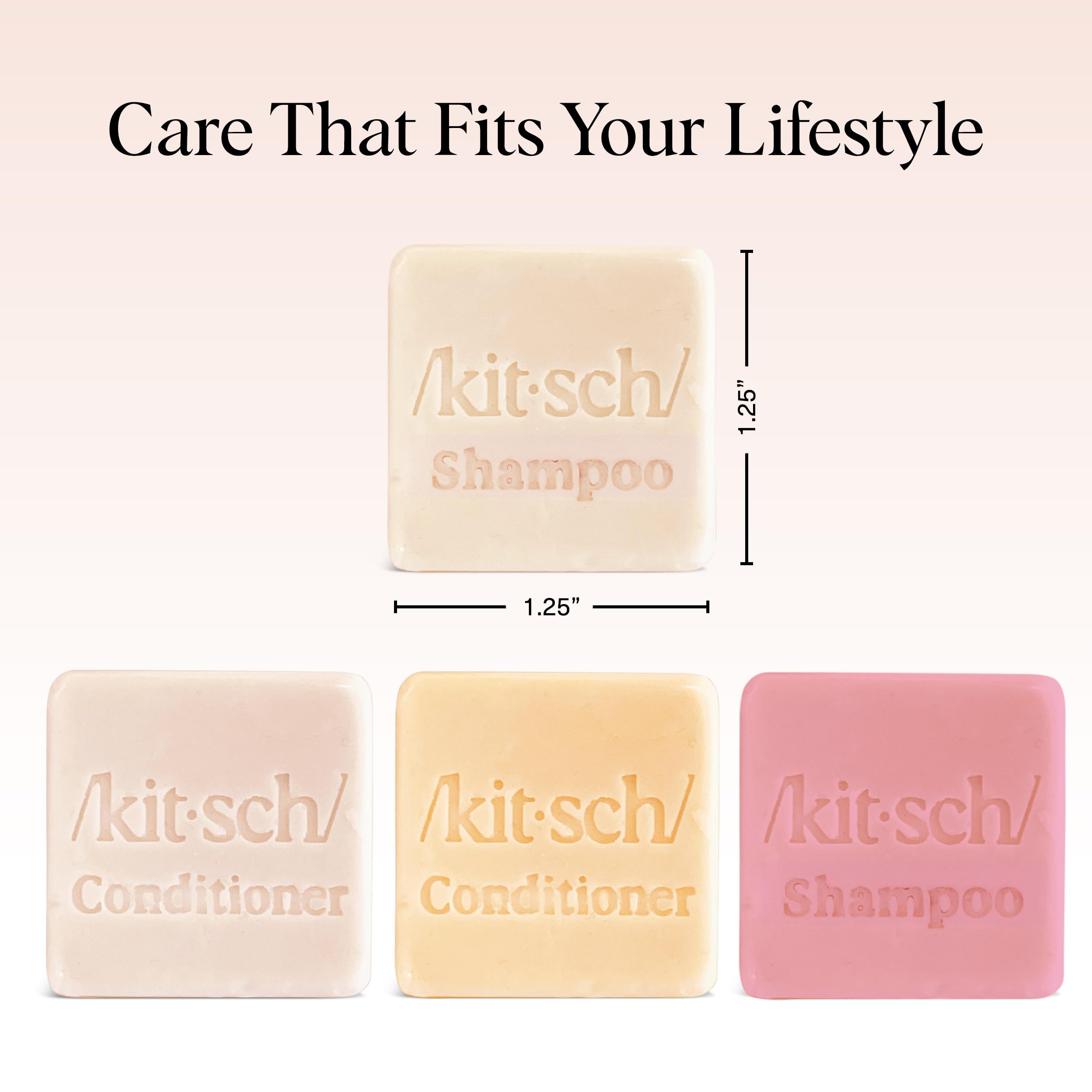 Kitsch travel set 4pc compact for on-the-go hair care