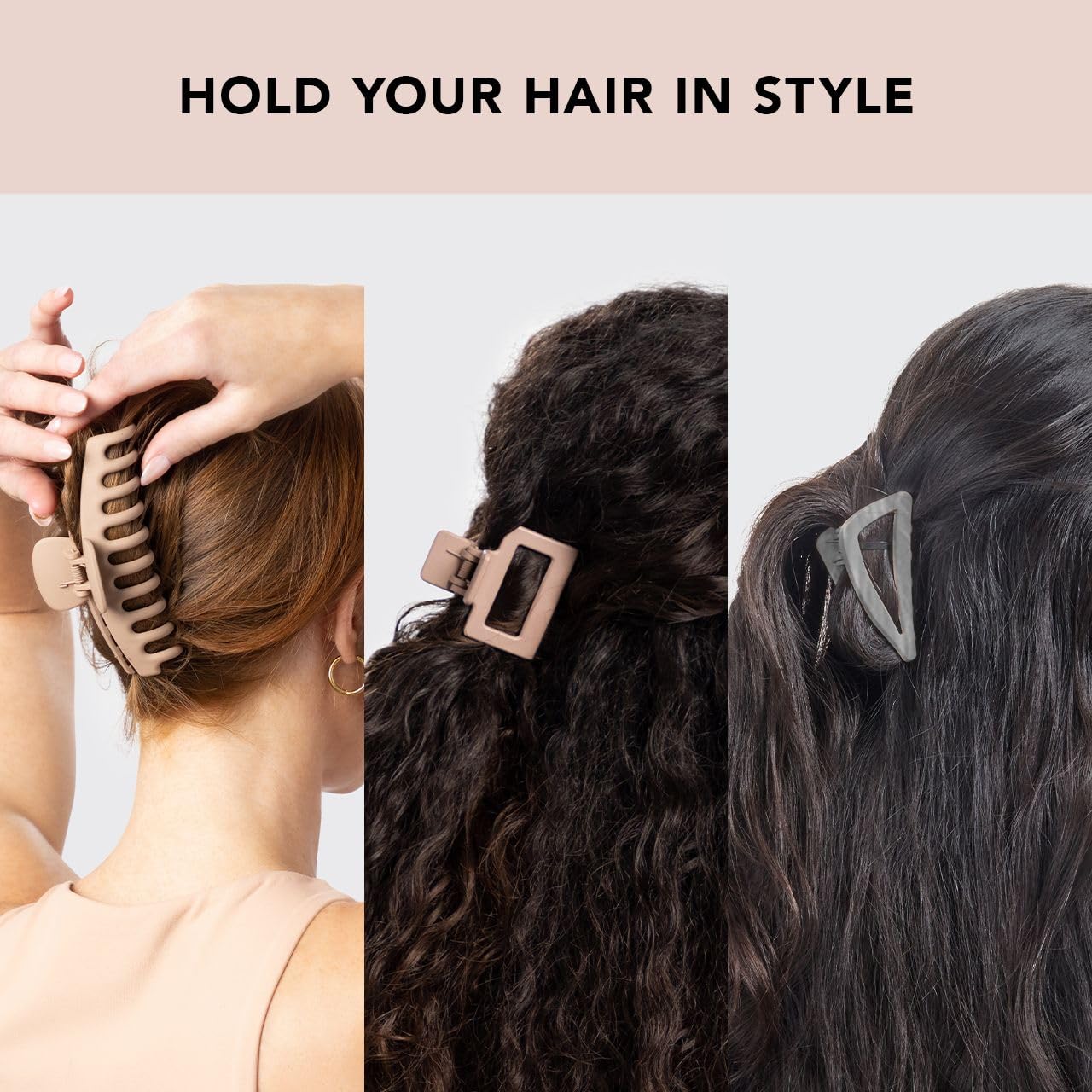Kitsch trio-of-clips-various-shapes complete styling options for everyday outfits.