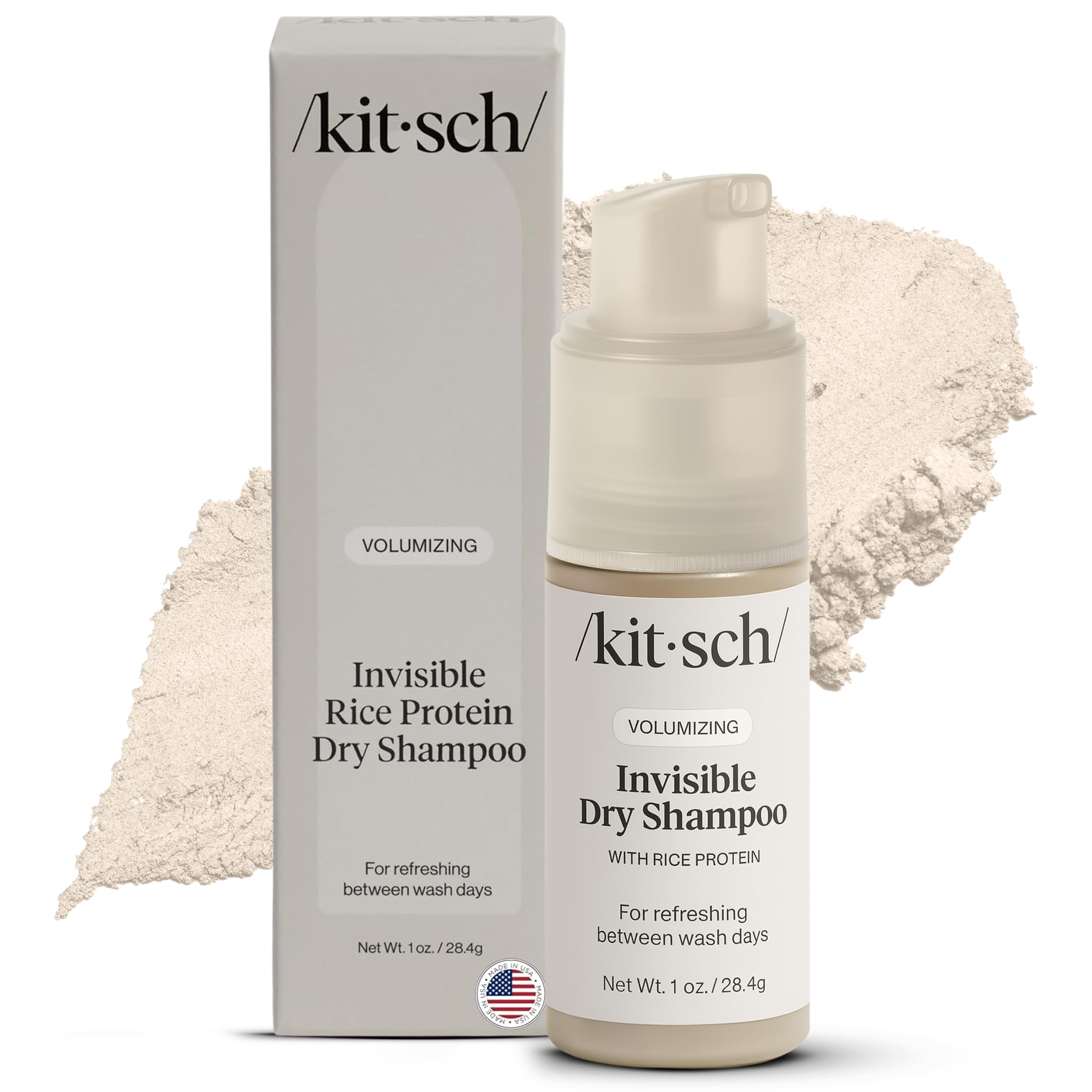 Kitsch morning routine shot showing oil absorption and refreshed volume