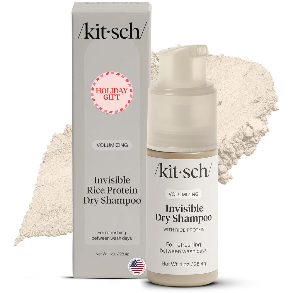 Kitsch volumizing rice-protein dry shampoo pump application for quick refresh