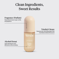 Kitsch Warm Sugar Hair Perfume bottle delivering a fresh scent all day