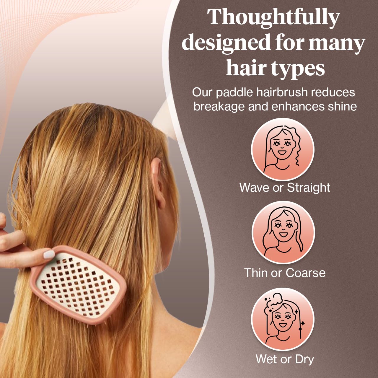 Kitsch wet-hair-use detangler shown for easy shower-ready styling