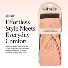 Kitsch wide headband in rosewood shows non-slip grip during workouts.
