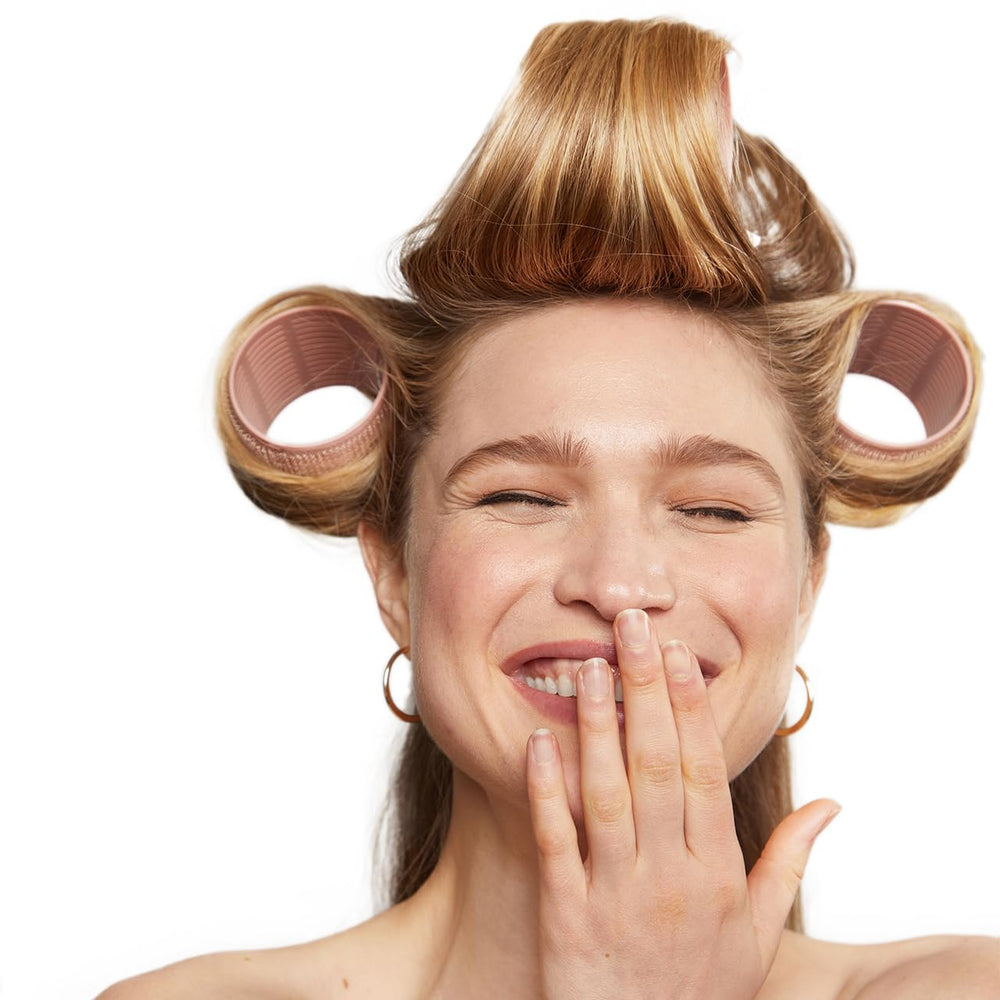 Kitsch XL Ceramic Thermal Rollers variety of curl results showcased.