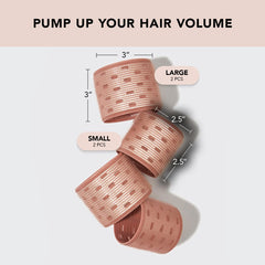 Kitsch XL Ceramic Thermal Rollers in use creating voluminous waves with root lift.