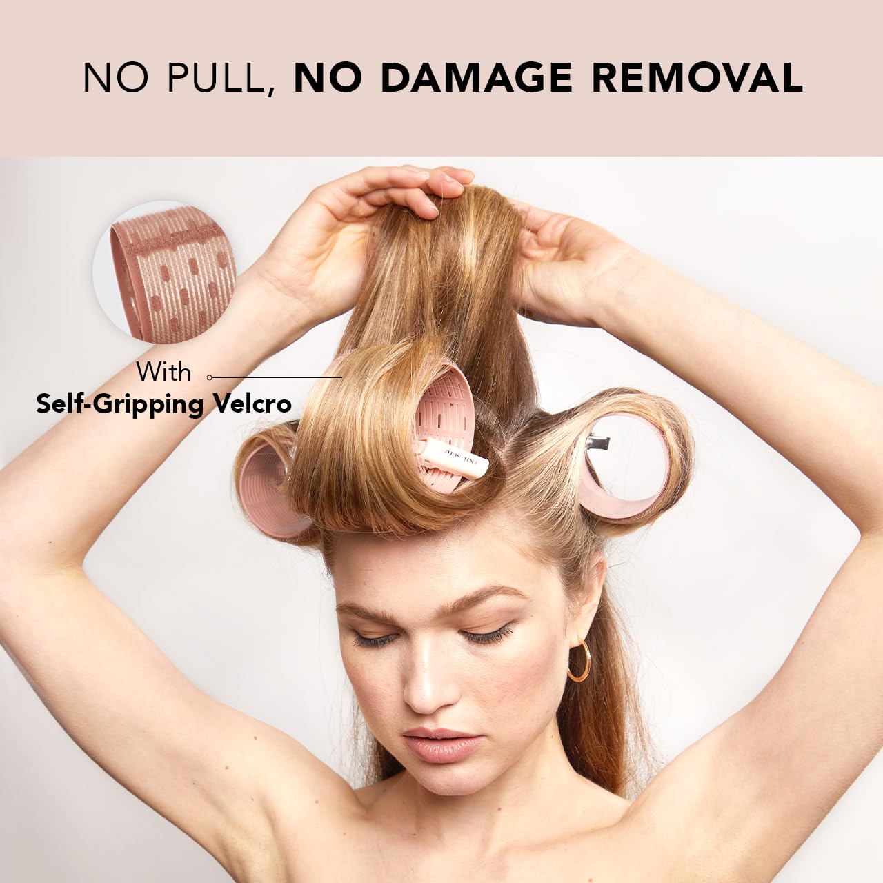 Kitsch XL Ceramic Thermal Rollers at-home styling for long hair volume.