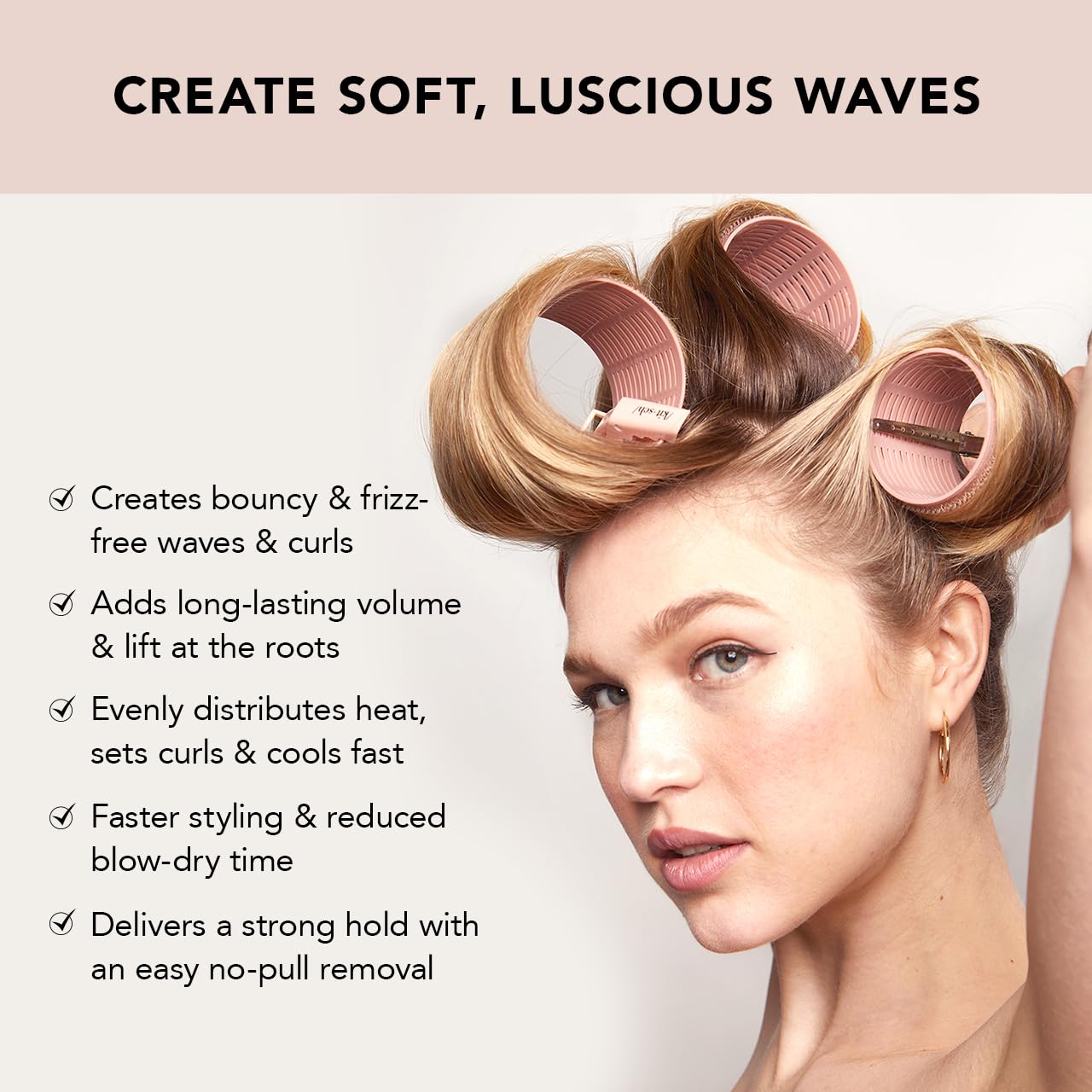 Kitsch XL Ceramic Thermal Rollers terracotta packaging highlights travel-friendly design.