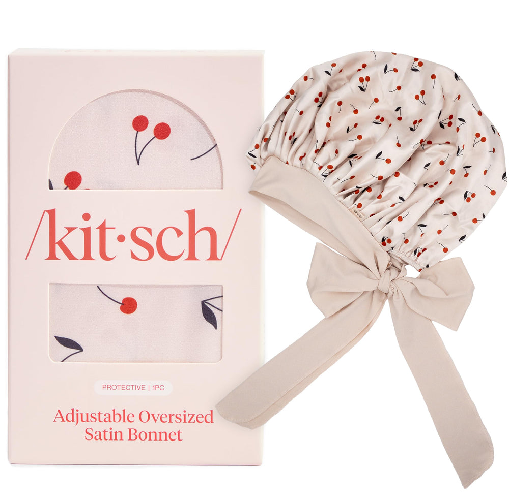 Kitsch XL Satin Bonnet compatible with heatless curlers and hair rollers