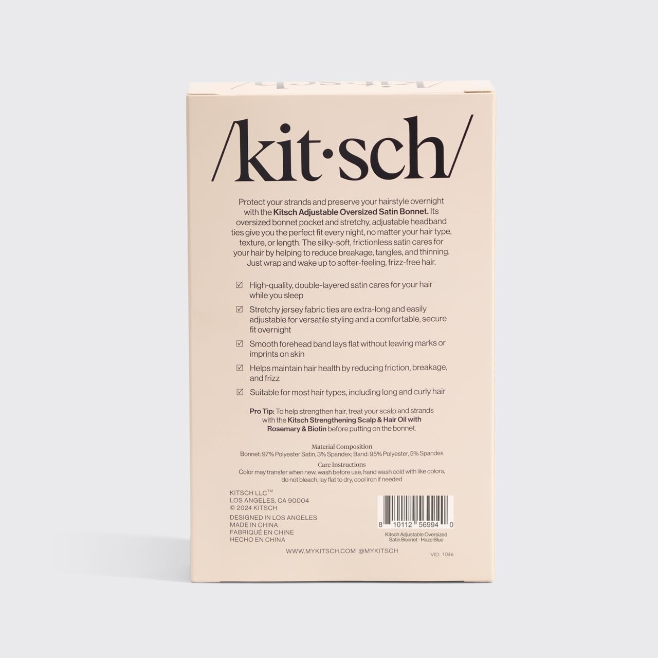 Kitsch XL satin bonnet gift-ready packaging makes a thoughtful self-care gift.
