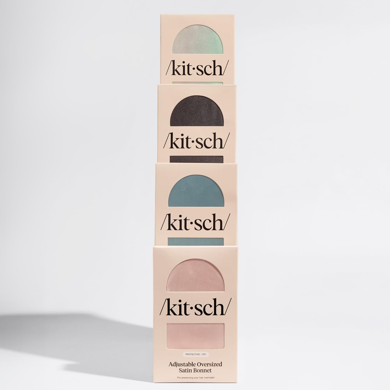 Kitsch XL satin bonnet soft-comfort elevates nightly routine with luxurious feel.