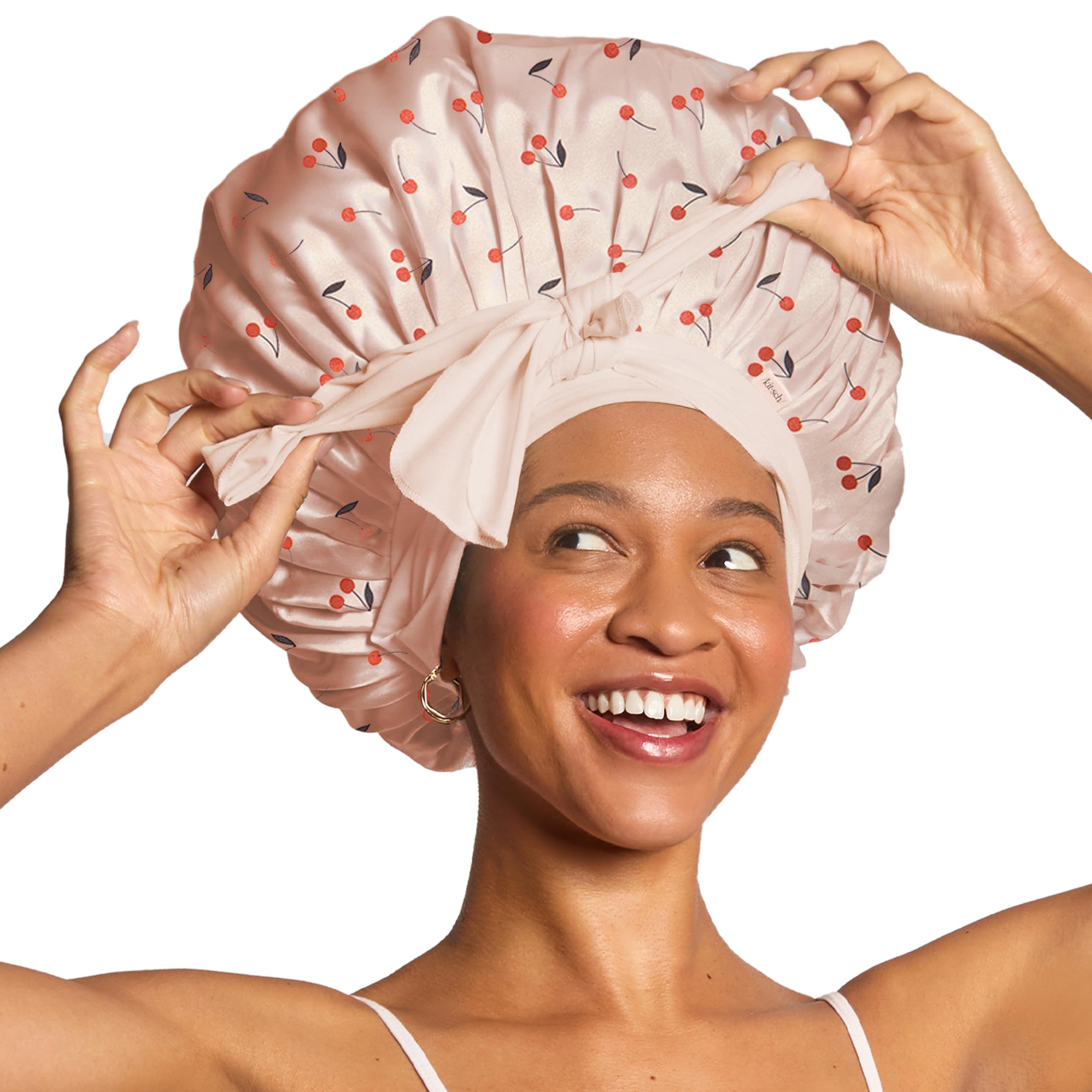Kitsch XL Sleep bonnet keeps hair tangle-free and smooth overnight