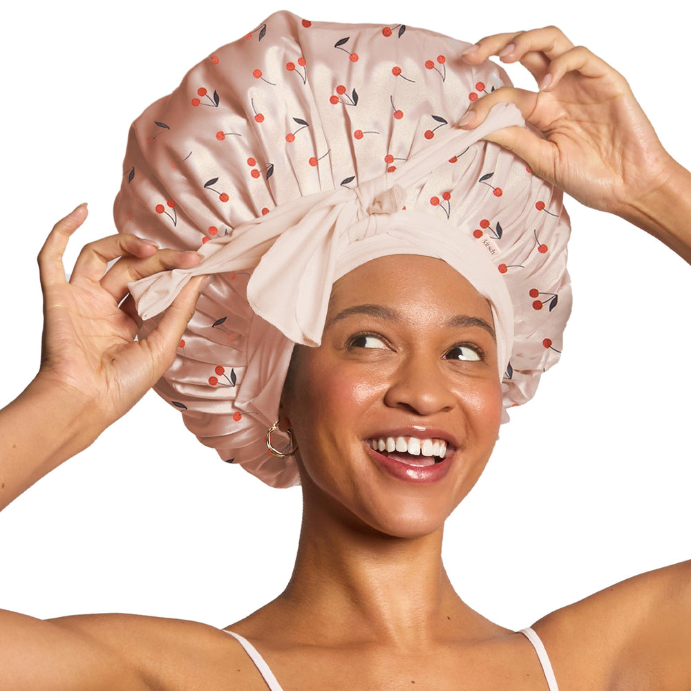 Kitsch XL Sleep bonnet keeps hair tangle-free and smooth overnight