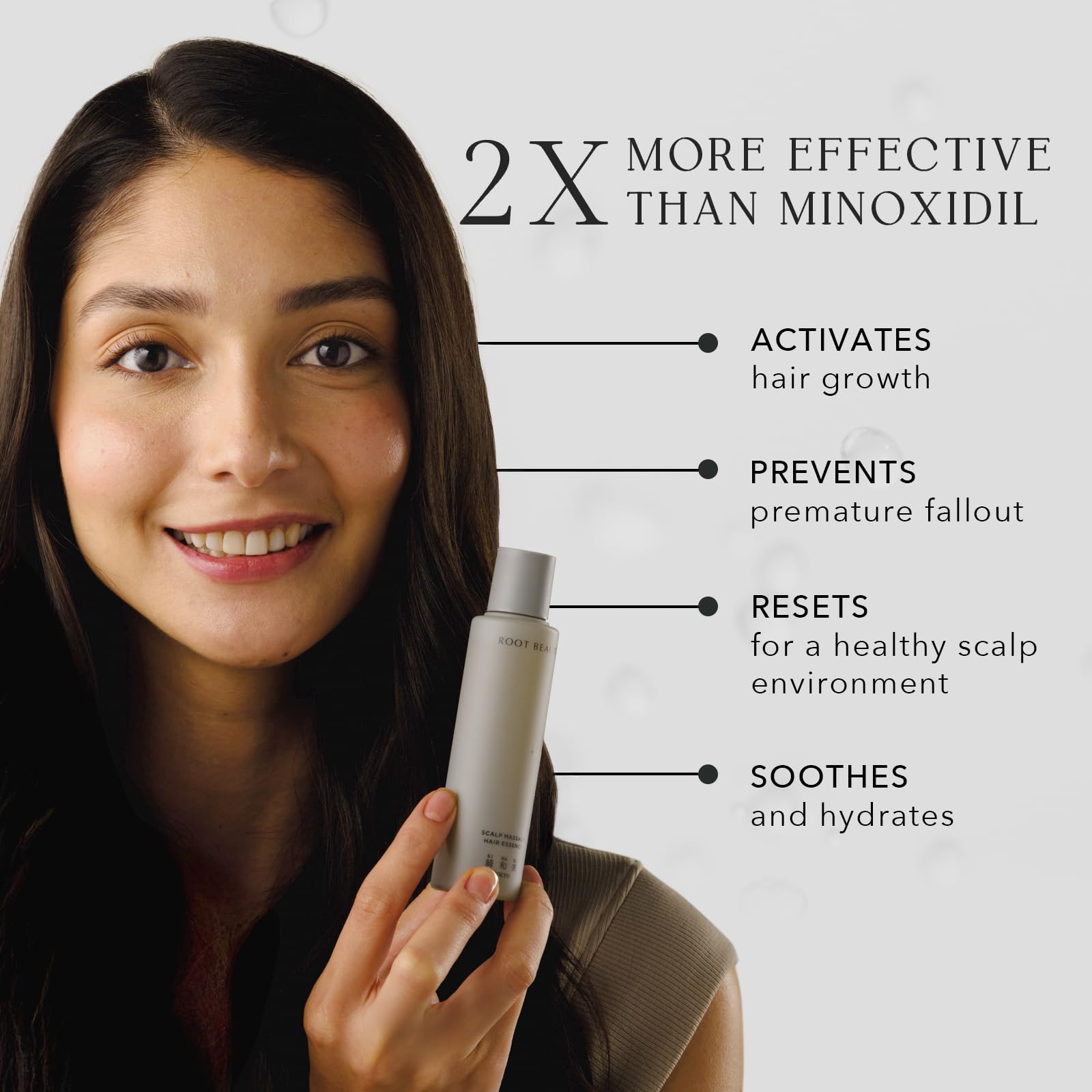 KIWABI Root Beauté daily-use scene shows easy, lightweight routine.