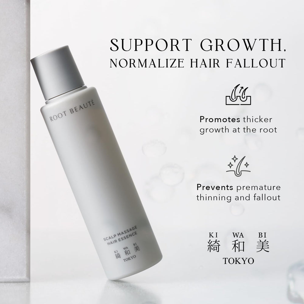 KIWABI Root Beauté rollerball applicator for precise, mess-free scalp treatment.