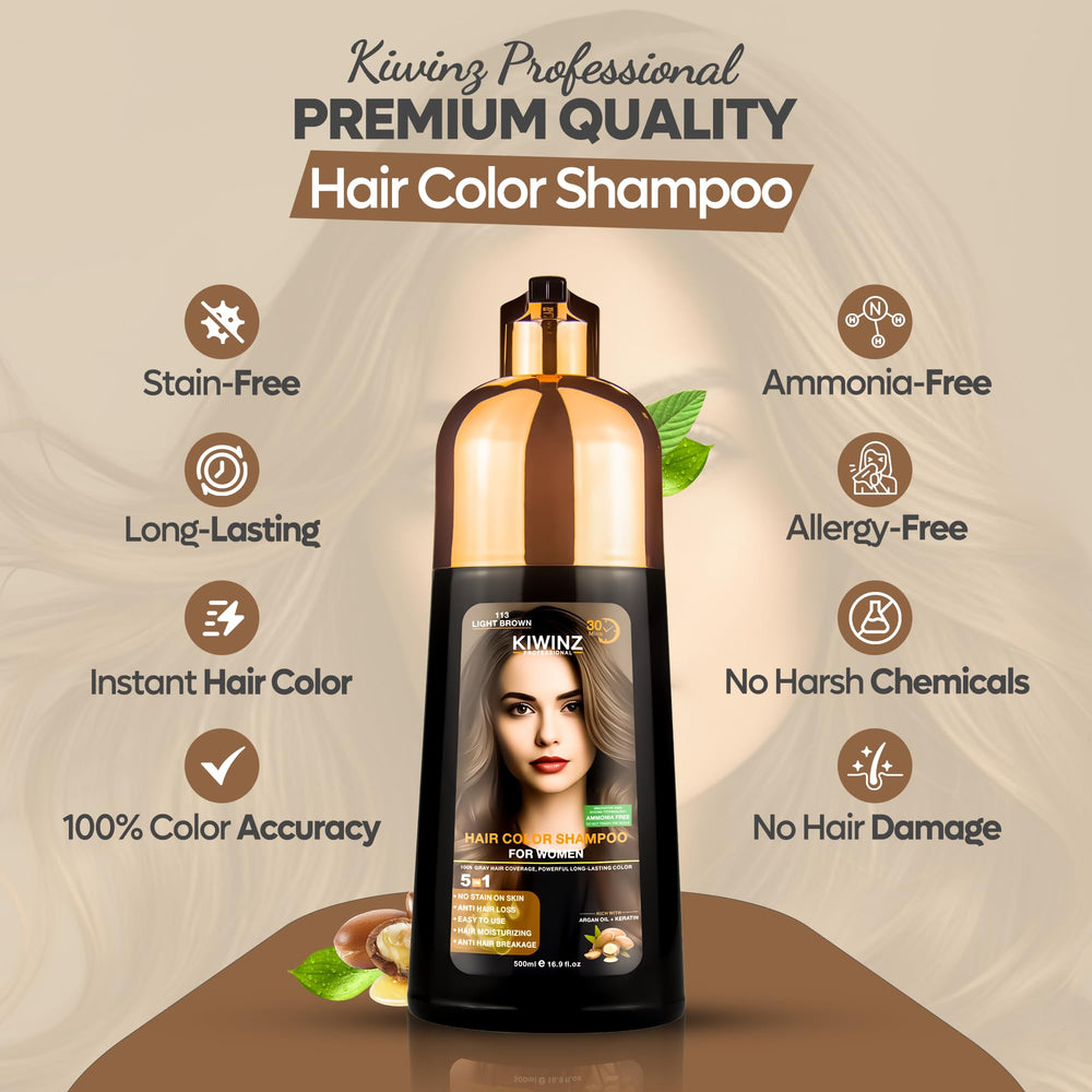Kiwinz Professional application scene illustrating quick grey hair coverage in minutes