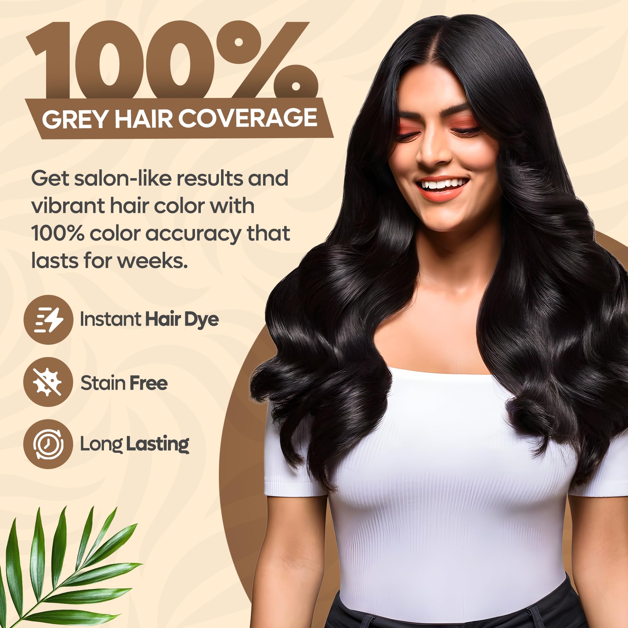 Kiwinz Professional Hair Color Shampoo quick-gray-coverage delivers instant results.