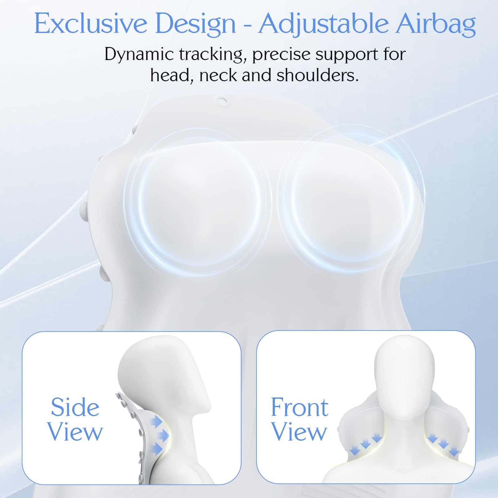 kixcvdm silicone bath pillow with 4D airbag inflation for adjustable comfort
