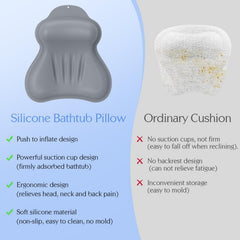 kixcvdm silicone bath pillow easy-clean hanging helps quick drying after use