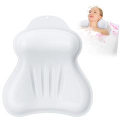 kixcvdm silicone bath pillow front view showing plush head and neck support