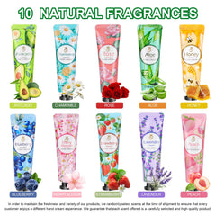 KIYTARBOO 80-pack hand cream varieties on display, showing diverse scents for different moods.