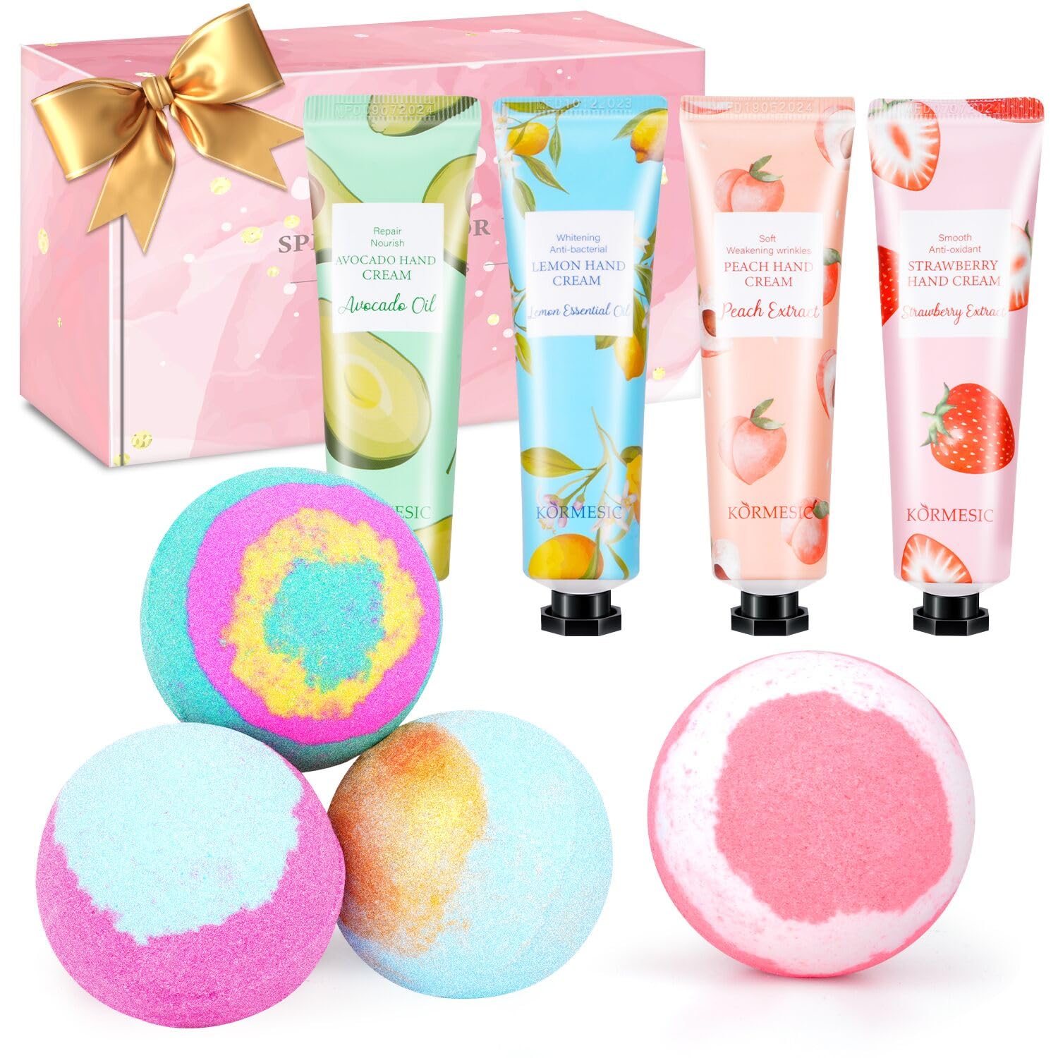 KIYTARBOO gift set with hand creams and bath bombs for at-home spa moments
