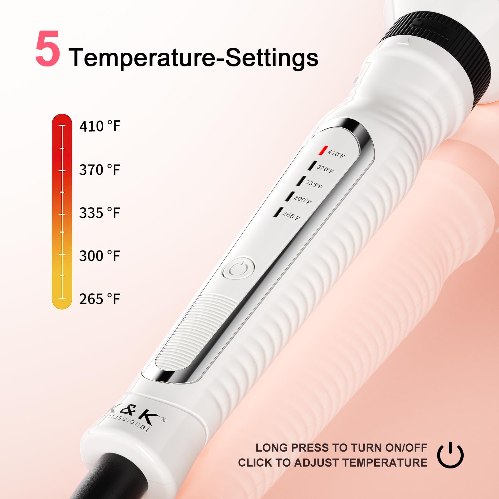 K&K 3-in-1 thermal brush set 1.5-inch bristles for volume and waves