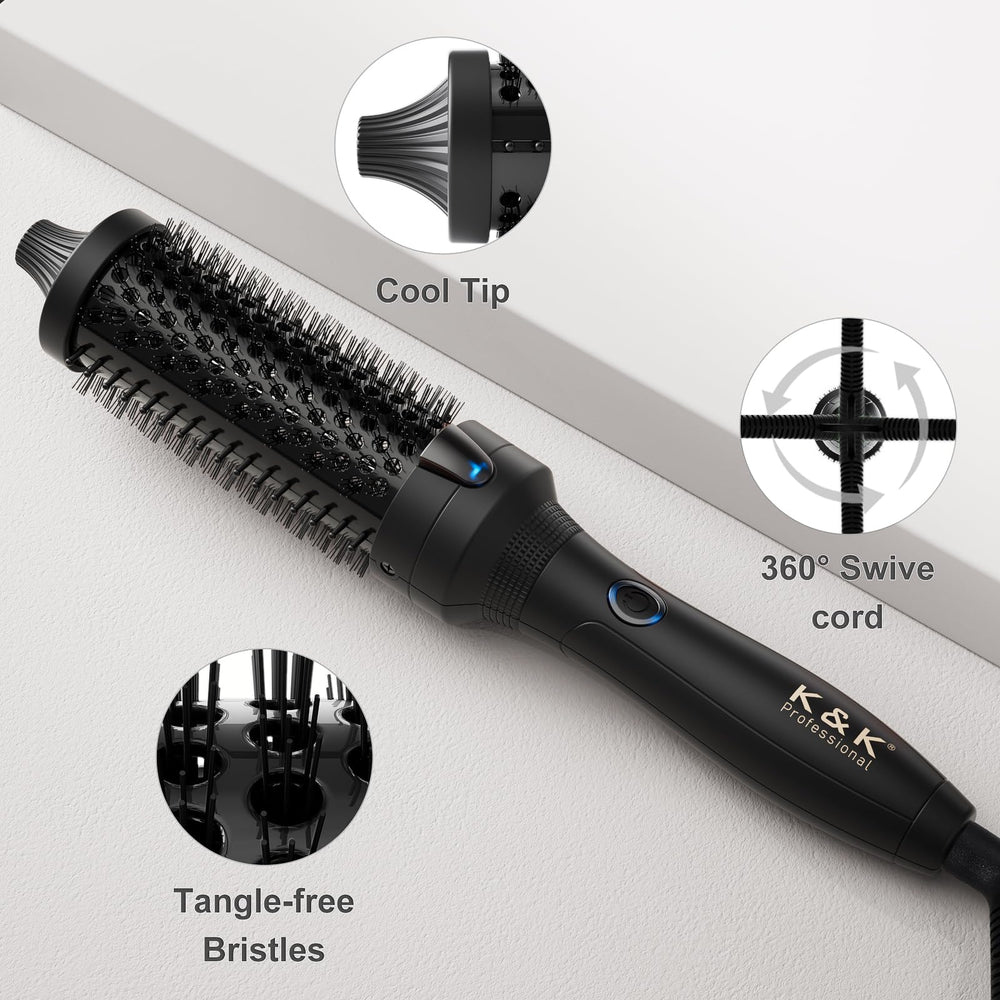 kk rose-gold titanium barrel system with three sizes for versatile curls