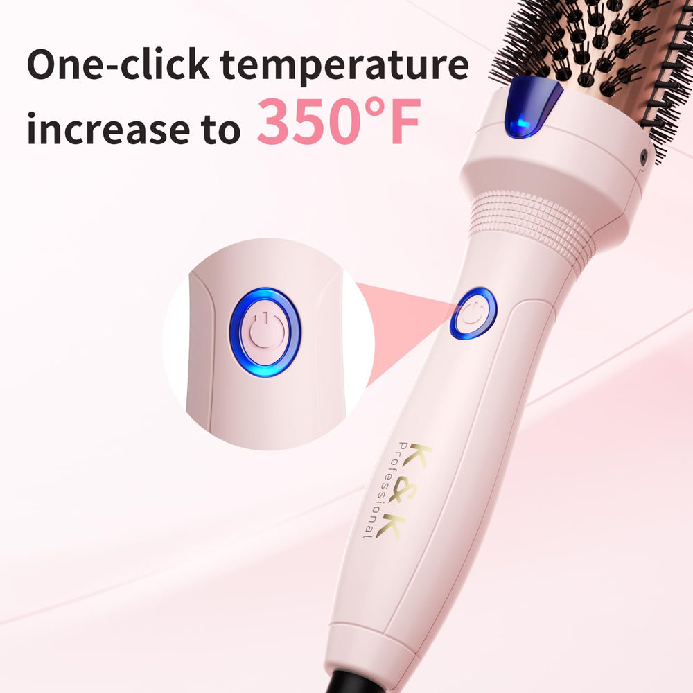 KK salon-quality home blowout with this compact curling brush.