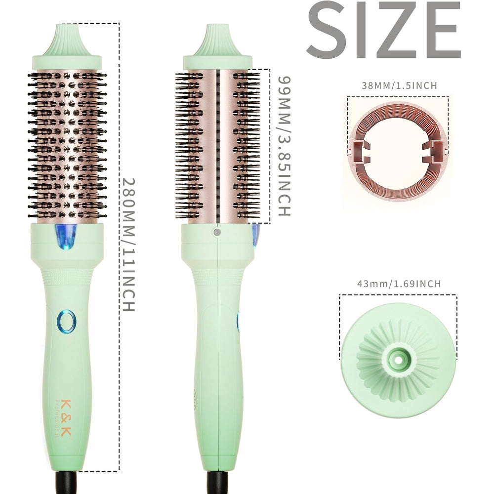 KK Thermal Brush travel compact design supports styling on the go.