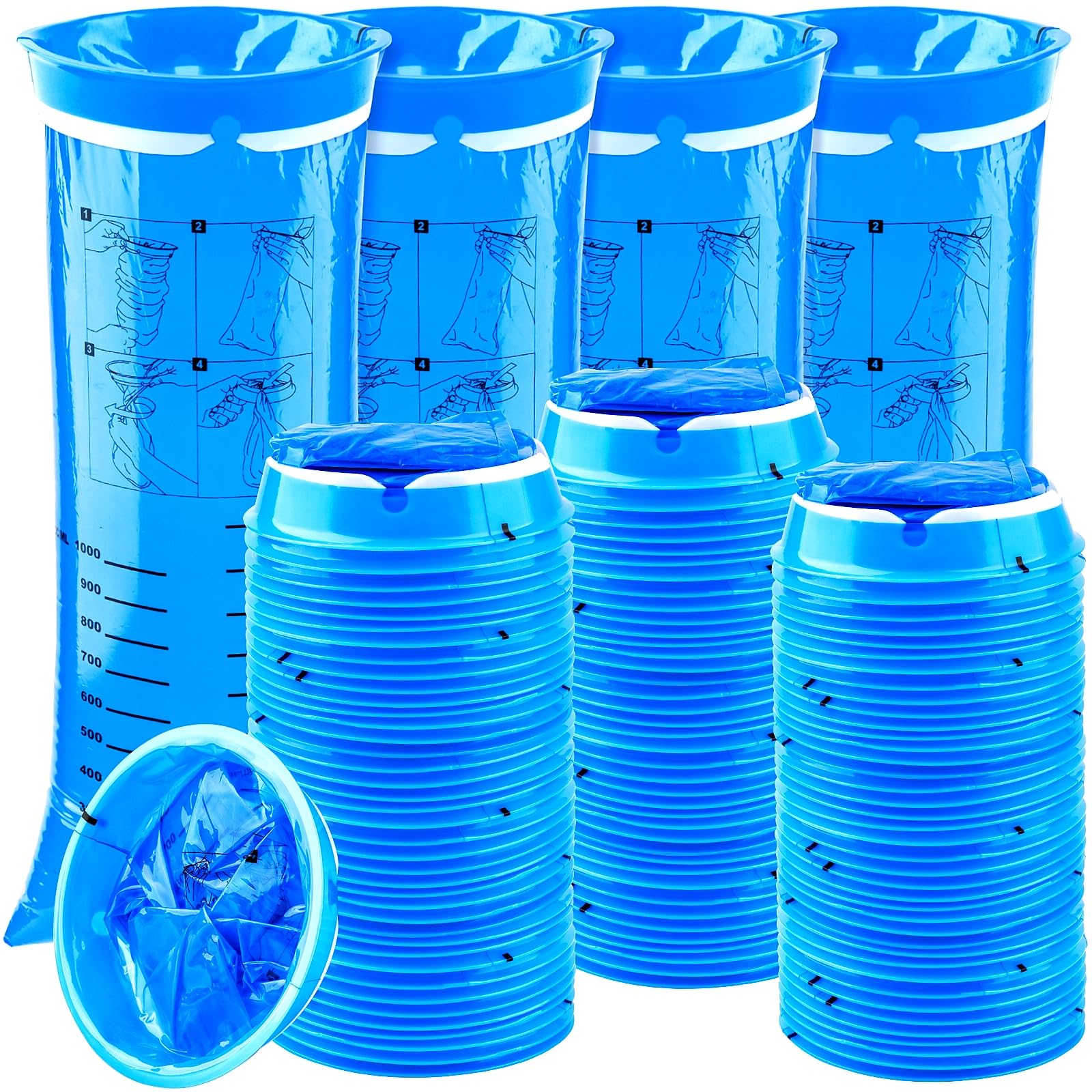 KKEETUR 120-pack vomit bags package shows bulk supply for travel readiness