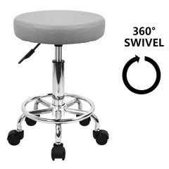 KKTONER round stool hydraulic lift showing adjustable height for versatile work setups