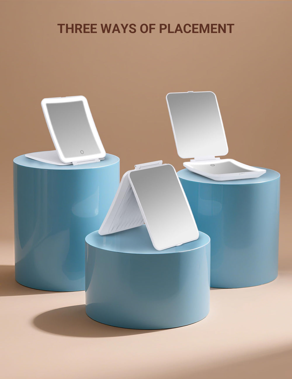 klarh pearl white magnifying mirror in sleek packaging ideal gift.