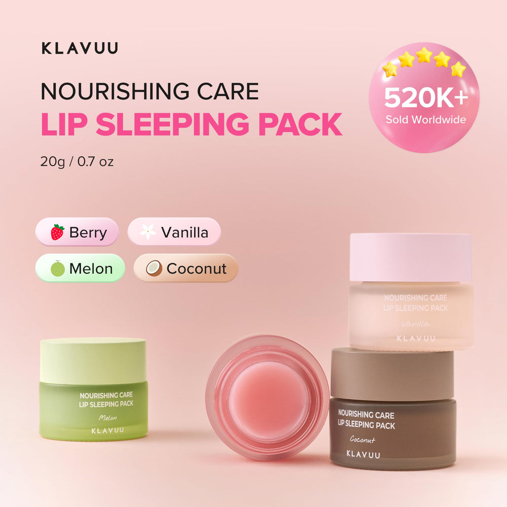 Klavuu Lip Mask Sleeping Pack berry swatch reveals rosy tint and shine