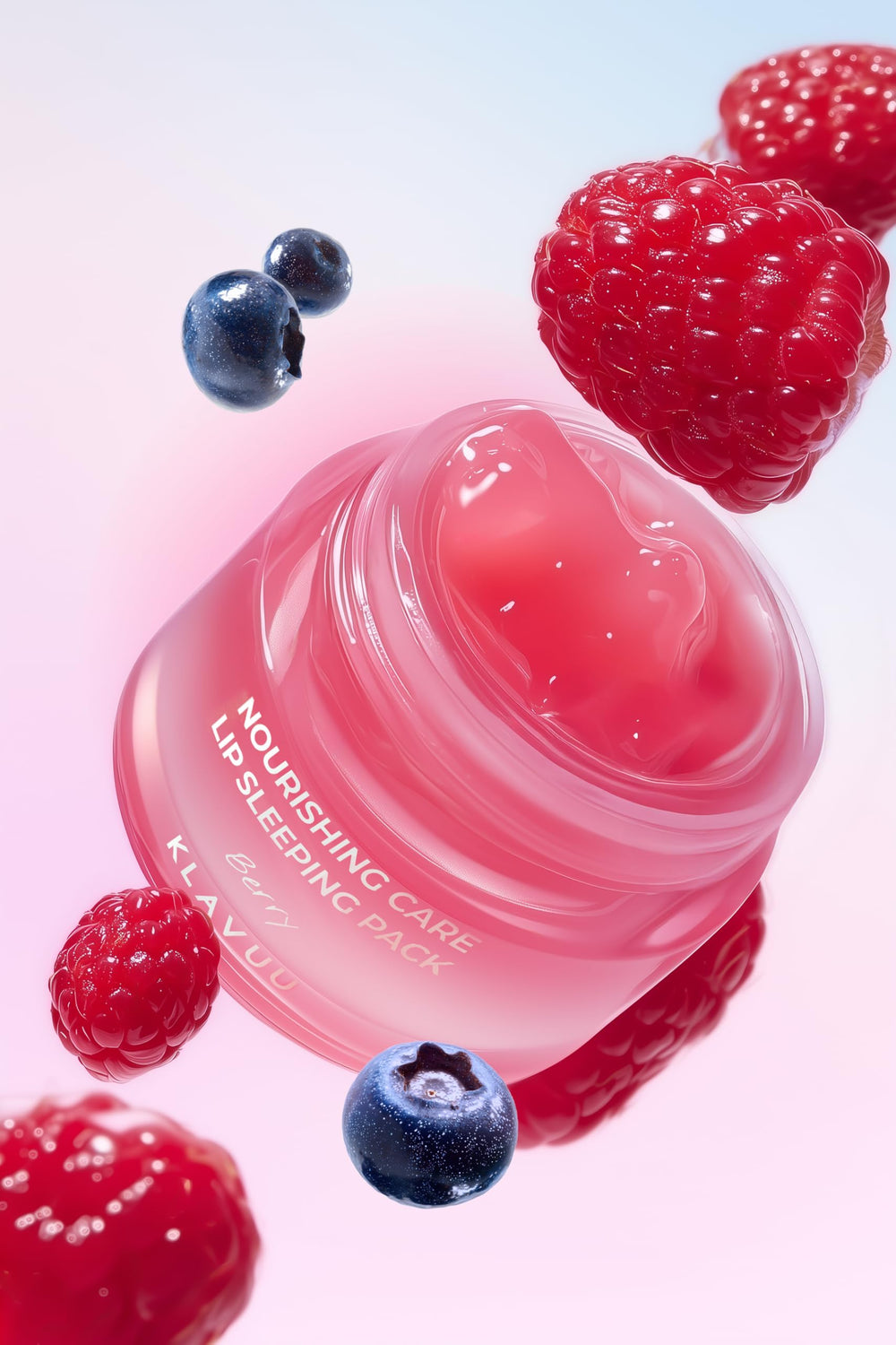 Klavuu Lip Mask Sleeping Pack jar closeup highlights creamy texture for nourishment