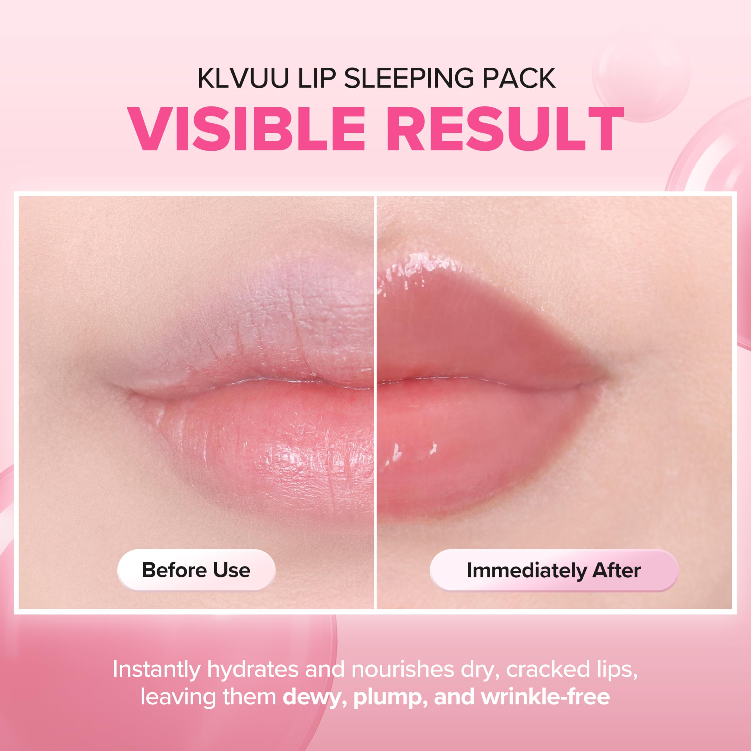Klavuu Lip Mask Sleeping Pack result: soft lips after overnight use