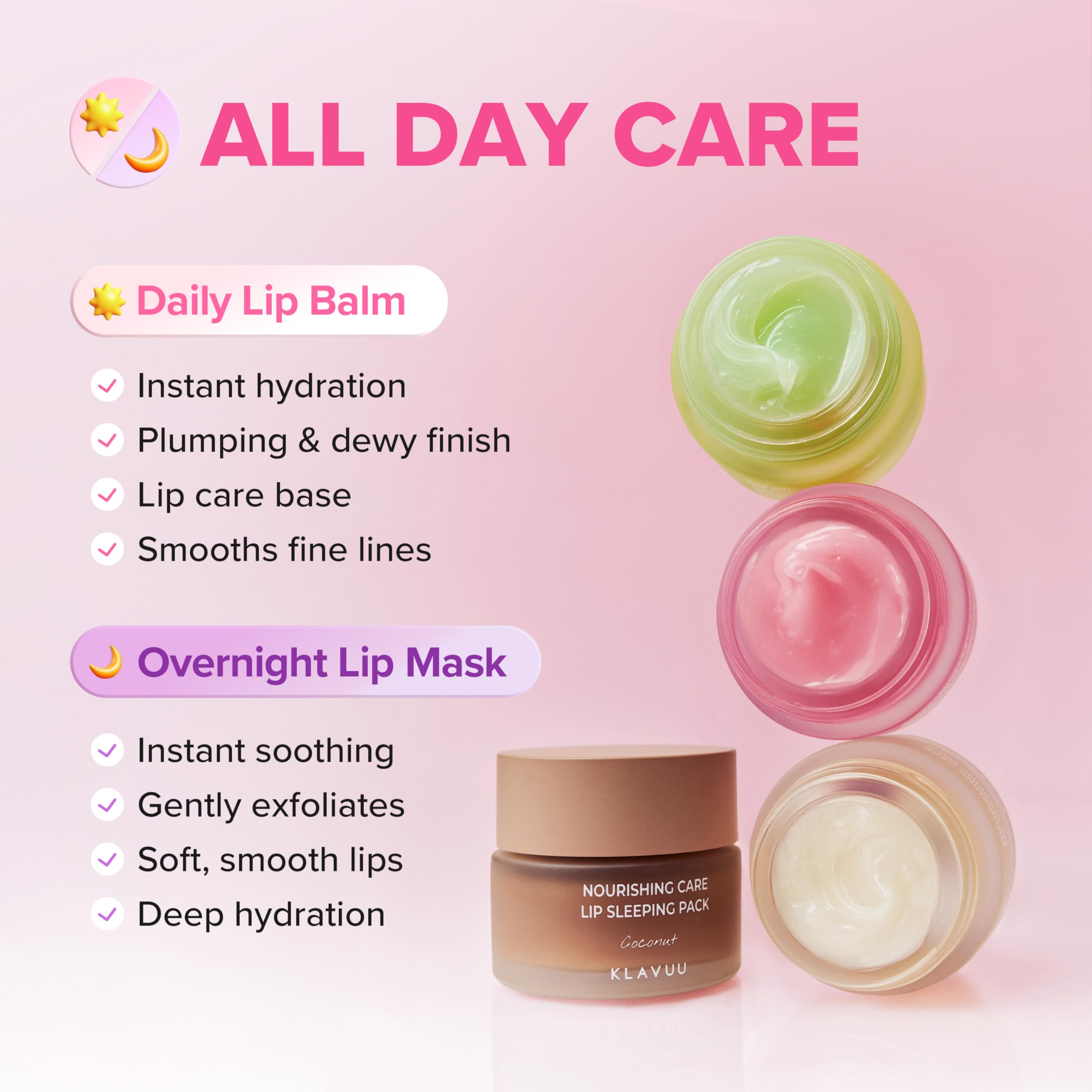 Klavuu Lip Mask Sleeping Pack texture melts like balm for quick moisture