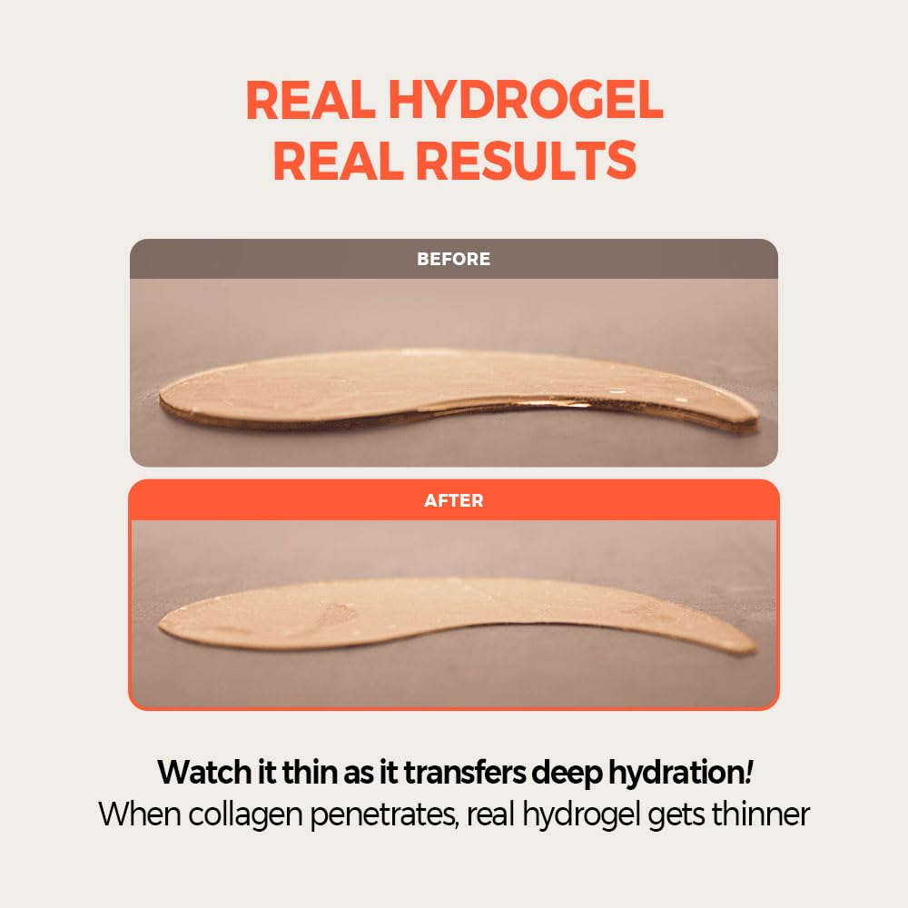 KLAVUU Vegan Collagen Eye Patches hydrogel-closeup highlights smooth texture and cooling feel