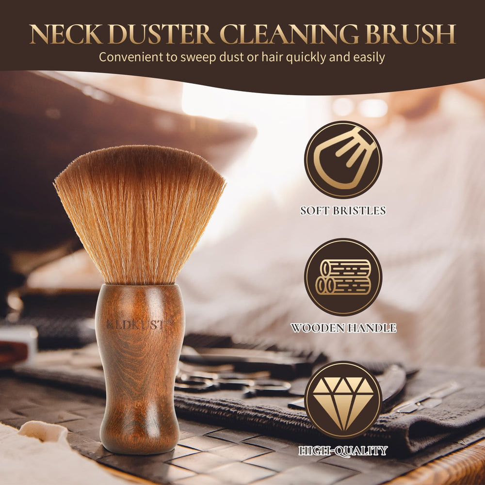 KLDKUST soft barber brush with skin-friendly touch for gentle cleaning.