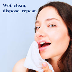 Kleany compressed towel tablet jacquard weave highlights durable, reusable material.