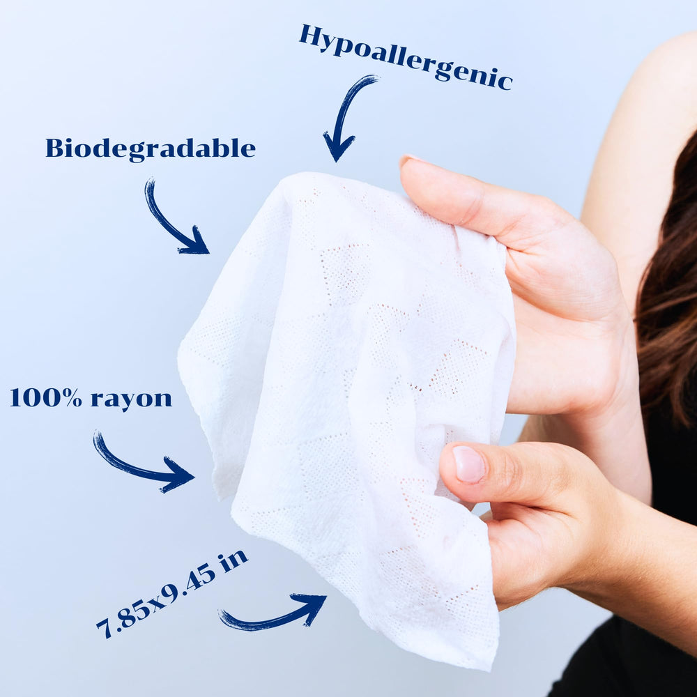 Kleany compressed towel tablet multi-use functions as wipe, towel, or makeup remover alternative.