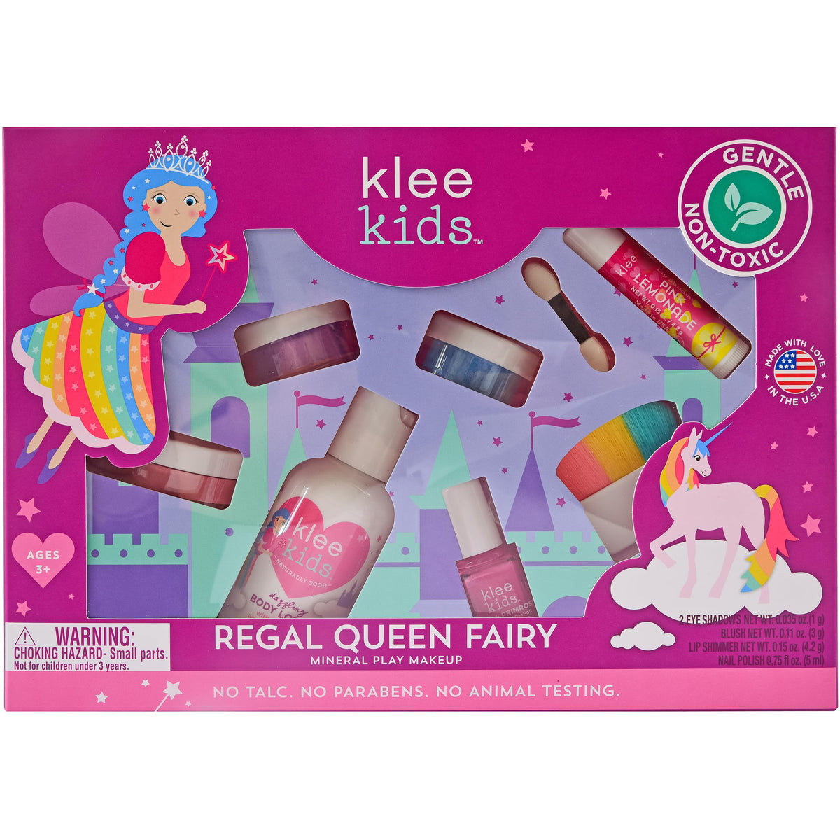 Klee Naturals Empress Violet eye shadow delivers gentle mineral color for safe pretend play.