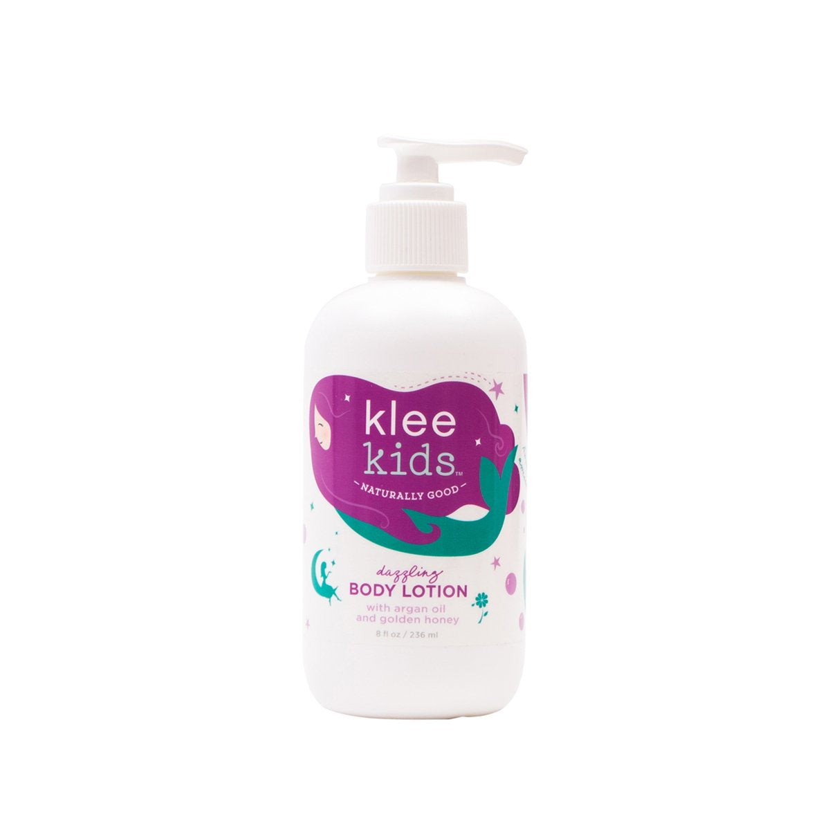 Klee Naturals Luna Star lotion bottle with argan oil for hydration and soft skin
