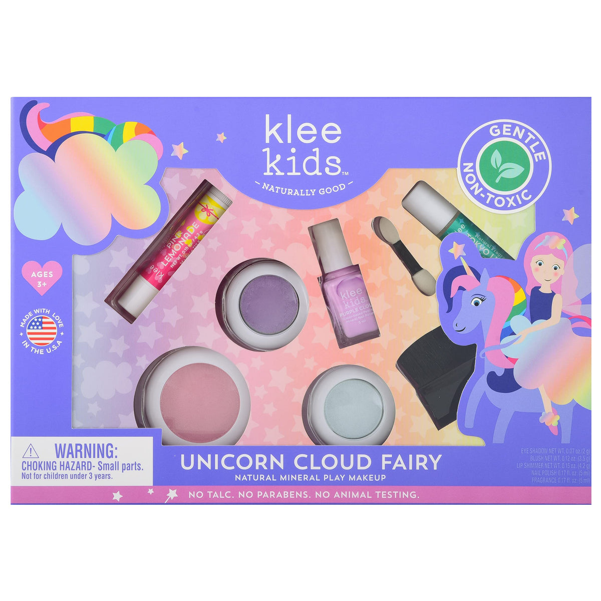 Klee Naturals Luna Star Rainbow Horn eye shadow, gentle shimmer for creative play